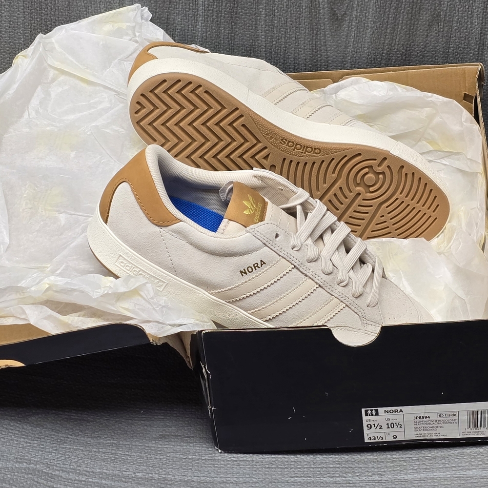 Adidas Nora Cream and Brown Sneakers